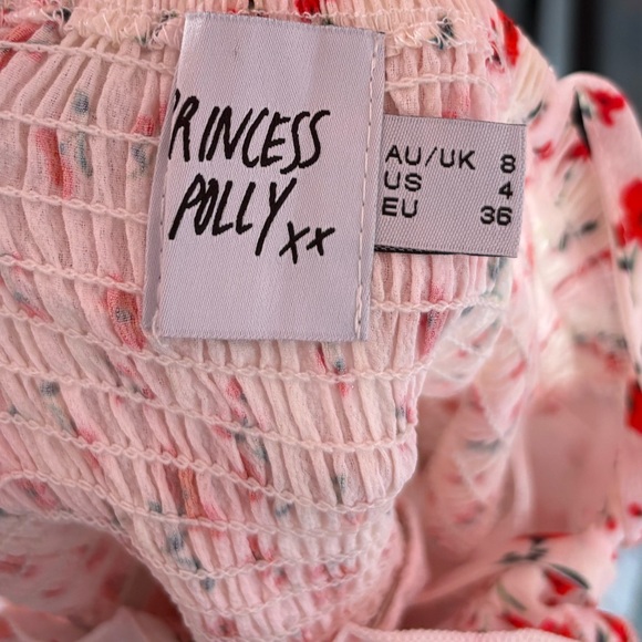 Princess Polly Floral Mini Dress Size 4 - Picture 3 of 3